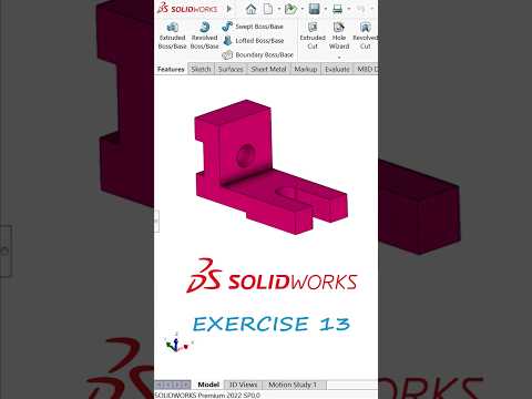 SOLIDWORKS EXERCISE 13 | #solidworks #engineering #design #3dmodeling