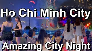 Ho Chi Minh (Saigon) 🇻🇳 Walking Tour - Evening Walk in District 1 Vietnam