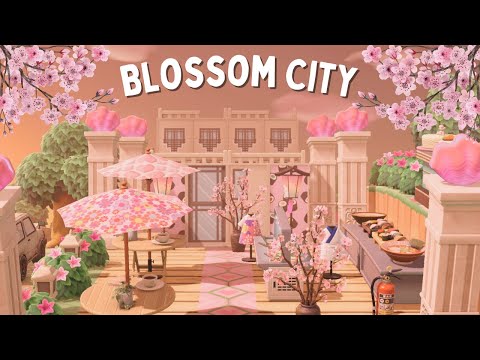 ACNH Island Tour Cherry Blossom City | Animal Crossing: New Horizons Gameplay