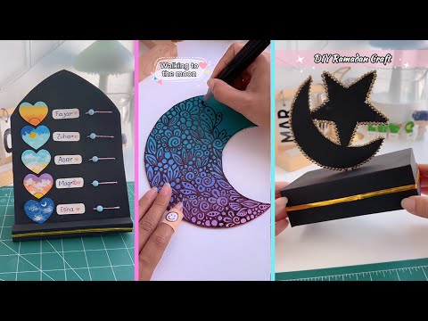 4 Easy Ramadan Special Craft- Diy namaz tracker by cardboard 💗✨