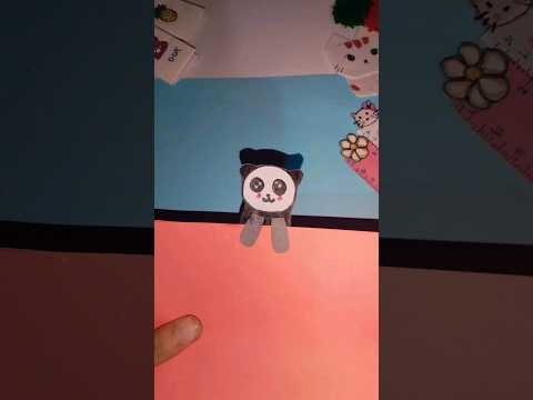 How to make paper panda🐼bookmark#diy #easy #bookmark #panda #shorts