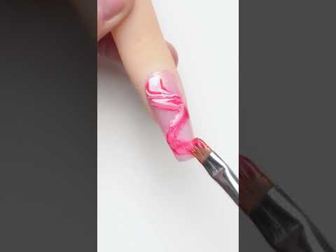 #Shorts Pink Marble Nail