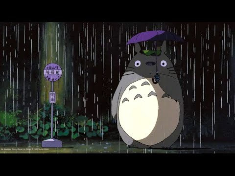 waiting at the bus stop with Totoro [ASMR] Sleeping, Studying | My Neighbor Totoro Ambience
