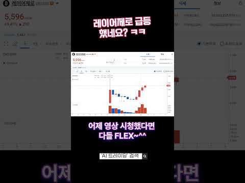 어제 레이어제로 매수 영상 올렸는데 급등?