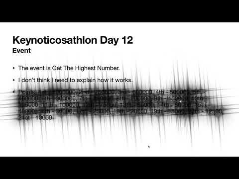 Keynoticosathlon Day 12