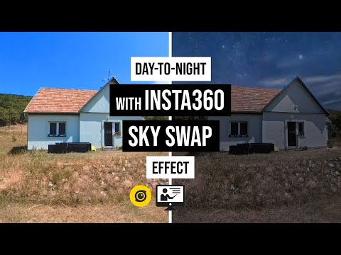 Day-to-night effect and sky replacement with Insta360's SKY SWAP in a minute on smartphone | Gaba_VR