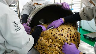 연말시즌 하루 1,200개 대량생산!  독일 크리스마스빵 슈톨렌 (German Christmas Bread stollen / Korean food factory)
