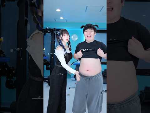 【体重差65kg】彼氏を太らせて何が悪い？【ゆりにゃ】【カップル】