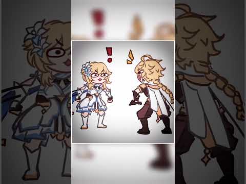 Aether & Lumine Reunion [Genshin Impact Comic] #aether #genshinimpact  #lumine  #shorts #mavuika