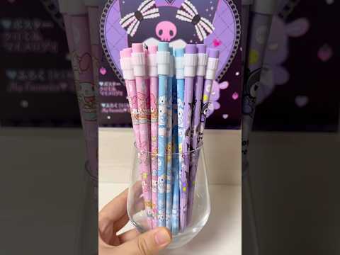 Sanrio Pencil ✏️ 🩵🩷💜🖤 #sanrio #kuromi #mymelody #cinnamoroll #kawaii #cute