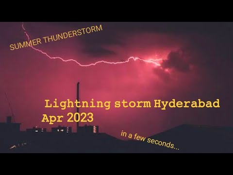 Lightning⚡in hyderabad night sky (April 2023) original capture