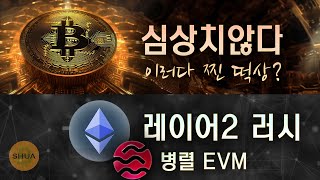 비트코인 심상치않다, 이더리움 레이어2 러시, 세이 병렬 EVM, 알트코인 검색 비교