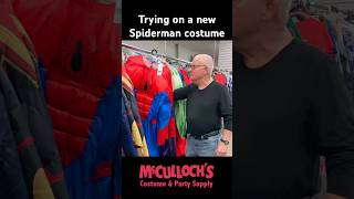 Trying on a Marvel Spider-man costume. #shortvideo #costume #spiderman