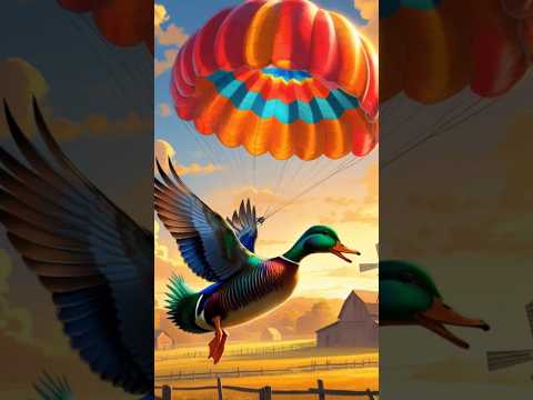 The duck flew with a parachute #shorts #aishorts #ai #storyvideo #aitrendingvidio #duckstory