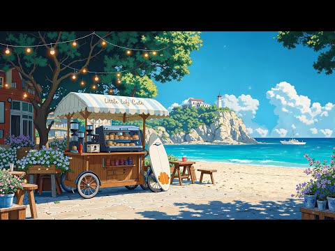Ocean Lofi Vibes 🌊  Relax at the Seaside Café 🌴 Lofi Hip Hop / Beats to relax - chill - study