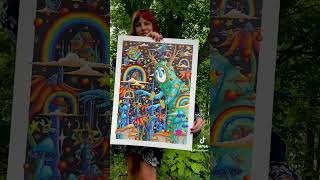 My Psychedelic art❤️ #psychedelic #visionaryart #drawing #artist #artreveal #art #markerart #trippy