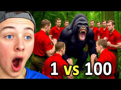 1 GORILLA vs 100 HUMANS, Who Would Win?
