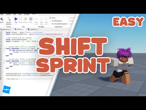 How to make a SHIFT to SPRINT in Roblox Studio (Shift to run)