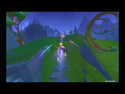 Aether and Lumine flying in simulanca