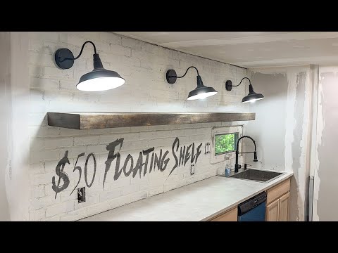 DIY - Brick wall - Floating shelf and Bracket Installation