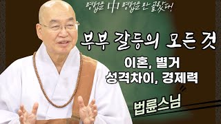 부부갈등의 모든 것! 이혼, 별거, 성격차이, 경제력, 가정회복 [명법문만 모았다! 명중명💡│법륜스님]