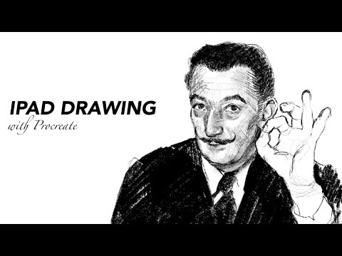 아이패드드로잉 | 살바도르달리 | 프로크리에이트 | Drawing portrait with Procreate on Ipad | Salvador Dali | Rough sketch