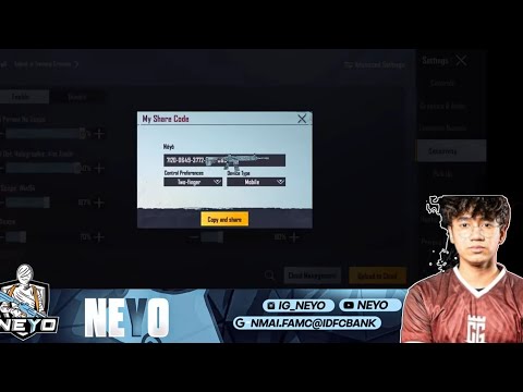Neyo pubg sensitivity and control code