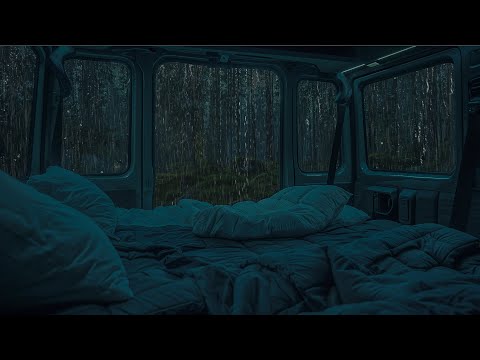 10 Hours⚡️ASMR Relaxing Rain on Car Window | Cozy Night Camping in the Forest for Deep Sleep