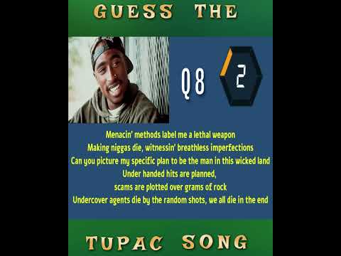 Guess the  Tupac  Songs by lyrics
