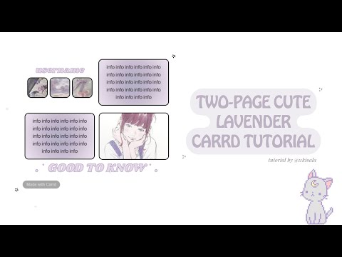 two-page cute lavender carrd tutorial!　⁺　© carrdiacas