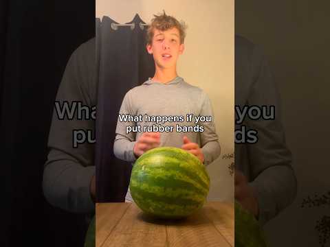 Rubber band watermelon explosion