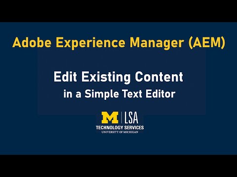 AEM Training: Update a Text Editor