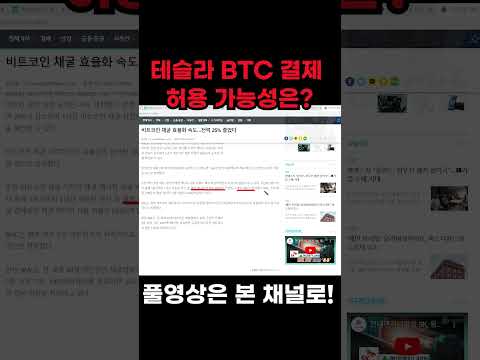 테슬라 BTC 결제 허용 가능성은?