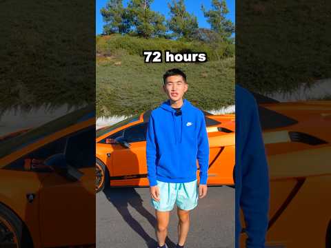 Staying In A Lamborghini For 72 Hours! #shorts