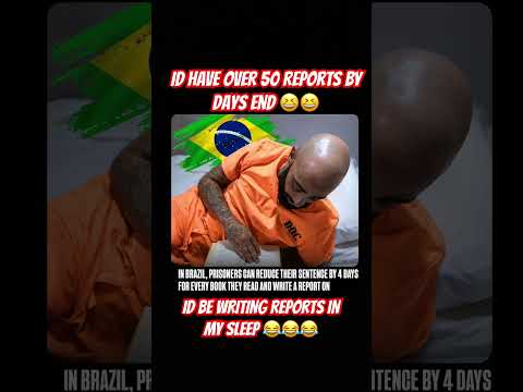 IN BRAZIL, PRISONERS CAN REDUCE THEIR SENTENCE BY 4 DAYS FOR EVERY BOOK THEY READ #brazil #prison