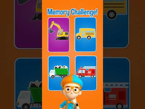 Keep your EYE 🫣 on the Excavator Card! Blippi's 🚛 Vehicle Memory Game! #shorts #memorygame