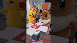 Pikachu and Eevee Visit Nintendo NY for Pokémon Day 2025 #pokemonday #shorts