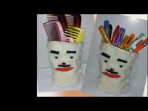 Kids learning craft (comb stand,pen stand)!! Kabad se jugad/Oc Arts & creation