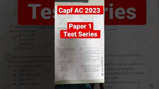 Capf AC 2023 Paper 1 Test Series #capf2023 #capf #capfac #capfpaper1 #capfac2023 #capfcurrentaffairs