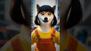 Cute dog became Squid Game Doll 😱💀 #dog # funny #cartoon