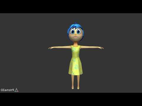 [Divertidamente] Modelo da Alegria prisma 3D, com ossos para animar.