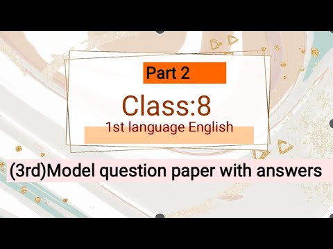 8th Class English Public Exam KeyAns 2023 | Class 8 1st Language English QuestionPaper(3),Part-2