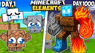 I Survived 1000 Days as ELEMENTS in Minecraft