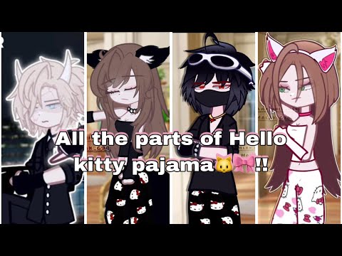 ALL THE PARTS OF HELLO KITTY PAJAMA TREND 🐱🎀!!
