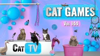 CAT Games | Ultimate Cat TV Compilation Vol 144 | 8 HOURS  🐝🐞🦋🦎🦜🐜🐭🧵