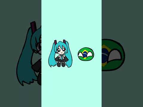 Miku turns to Brazilian Miku💚 #brazilian #miku #countryballs #countyhumans