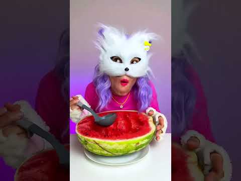 Cat vs Watermelon! 🍉🐾 The Most Unexpected Love Story Ever 😻 #WeirdButCute