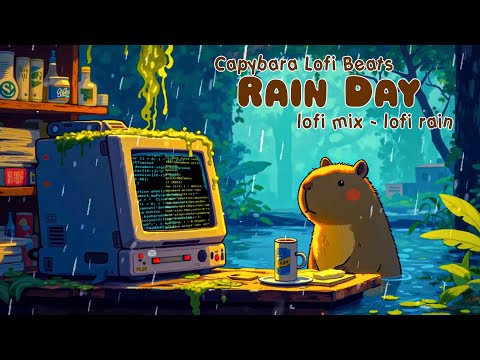 Capybara and Rain Day 🌧️💻 Chill Lofi Beats for Relaxing / Studying / Sleeping