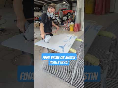 Final Prime on Austin Healey 3000 Hood – Classic Perfection in Progress