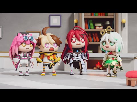 Justice having a hot discussion on what to feed Raora【Hololive Animation】